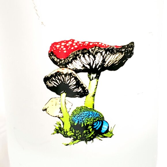 Vintage Mushroom Art Frosted Glass Tea Light Boho Natural Candle Holder - Picture 10 of 11